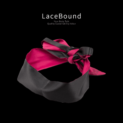 Luxurious satin BDSM blindfold and elegant eye cover, crafted from soft, high-quality fabric for a comfortable, sensual, and sophisticated restraint experience.
