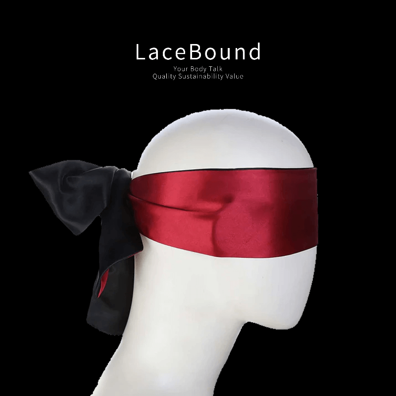 Luxurious satin BDSM blindfold and elegant eye cover, made with soft, high-quality satin fabric for a comfortable, sensual, and sophisticated bondage experience.