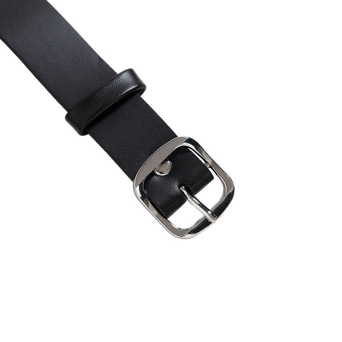 Male bondage belt harness in black leather featuring multiple adjustable straps and strong metal buckles, crafted for secure, versatile restraint play with a masculine, fetish-inspired design.